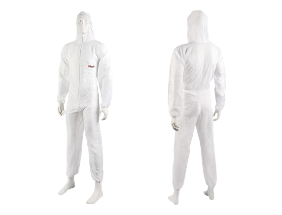 Combinaison de travail en naylon et coton blanc