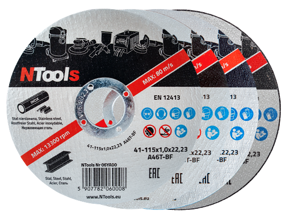 25 Disques pour couper l'acier 115 x 1,6 x 22,23